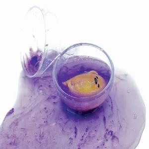 Oriental Trading Play Sets*Gudetama The Lazy Egg Metallic Slime & Mini Figure Purple