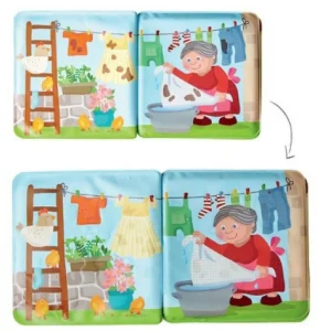 Oriental Trading Play Sets*Haba Animal Wash Day - Magic Bath Book - Wipe With Warm Water And The