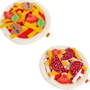 Oriental Trading Play Sets*Haba Biofino Mini Pizzas - Two Small Pies With Loads Of Fabric Toppings - Perfect For Pretend Role Play