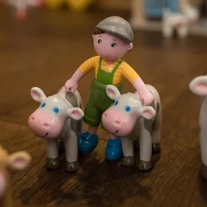 Oriental Trading Character Toys*Haba Little Friends Spotted Calf - 2.75" Holstein Farm Animal Toy Figure