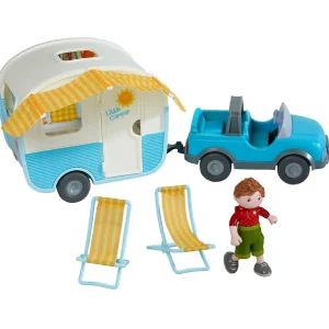 Oriental Trading Play Sets*Haba Little Friends Vacation Camper Play Set With All Terrain Push & Go Vehicle, 2 Lawn Chairs And 4