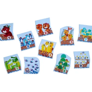 Oriental Trading Play Sets*Haba Numbers Puzzle In Net - 10 Piece Counting Bath Toy With Suction Cup Storage Net