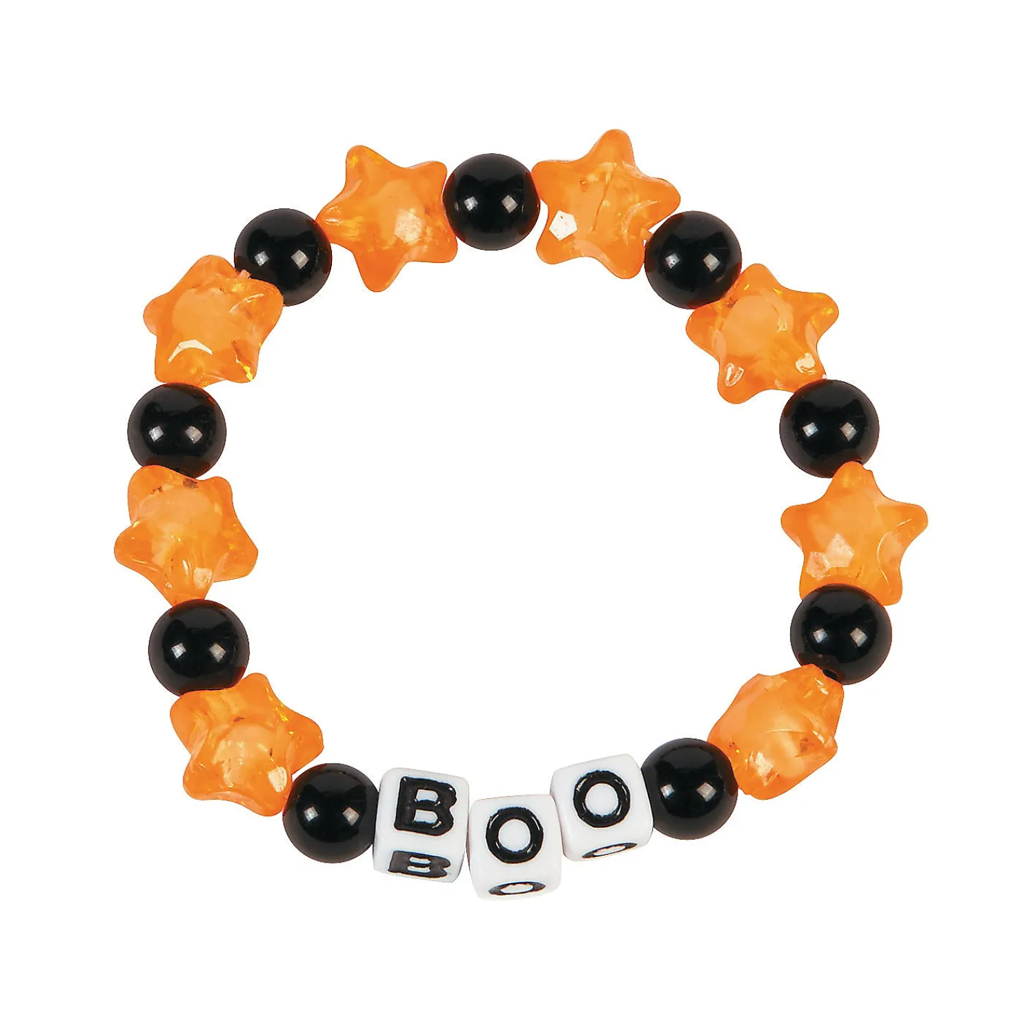 halloween_boo_beaded_brac_0.webp Halloween Boo Beaded Bracelet Craft Kit - Makes 12<Oriental Trading Fashion