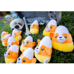 Oriental Trading Stuffed Animals & Plush Toys*Halloween Candy Corn Stuffed Corgis - 12 Pc.