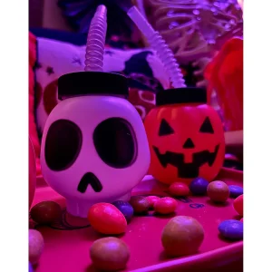 Halloween Character Bpa-Free Plastic Cups With Lids & Straws - 12 Ct.<Oriental Trading New