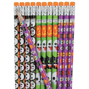 Halloween Emoji Pencils - 24 Pc.<Oriental Trading Shop