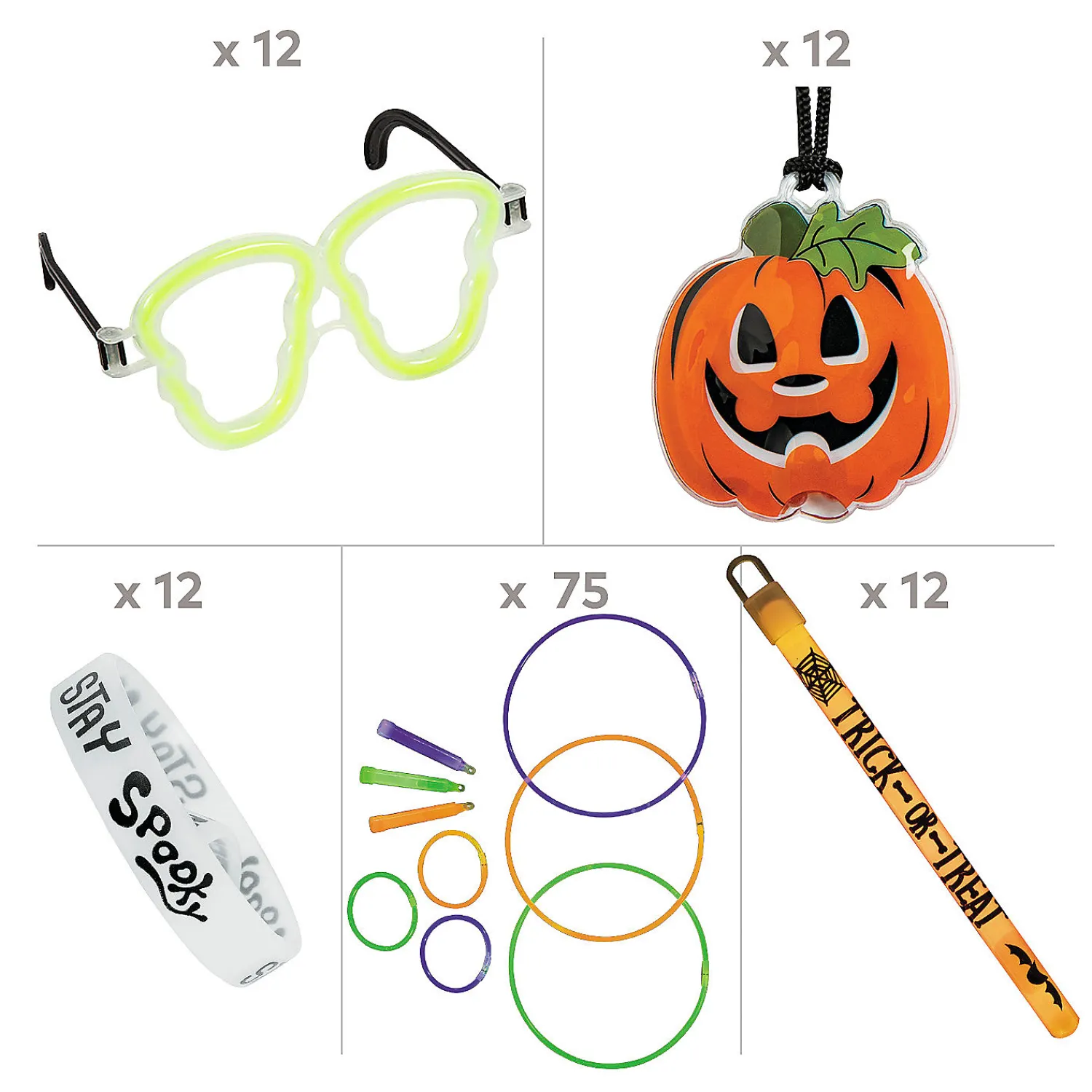 halloween_family_glow_kit_1-3.webp Oriental Trading Glow Jewelry*Halloween Family Glow Kit - 123 Pc.