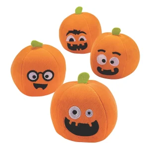 Oriental Trading Stuffed Animals & Plush Toys*Halloween Mini Round Stuffed Pumpkins - 12 Pc.