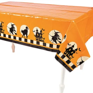 Halloween Silhouette Plastic Tablecloth<Oriental Trading Store