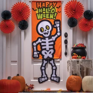 Halloween Skeleton Dangle Leg Door Sign<Oriental Trading Best