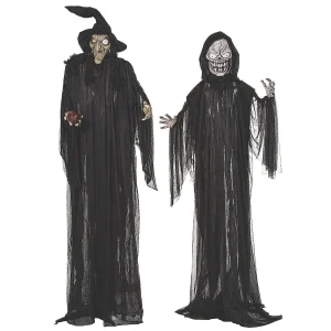 Halloween Witch & Reaper Couple Standing Halloween Decorations - 2 Pc.<Oriental Trading Cheap