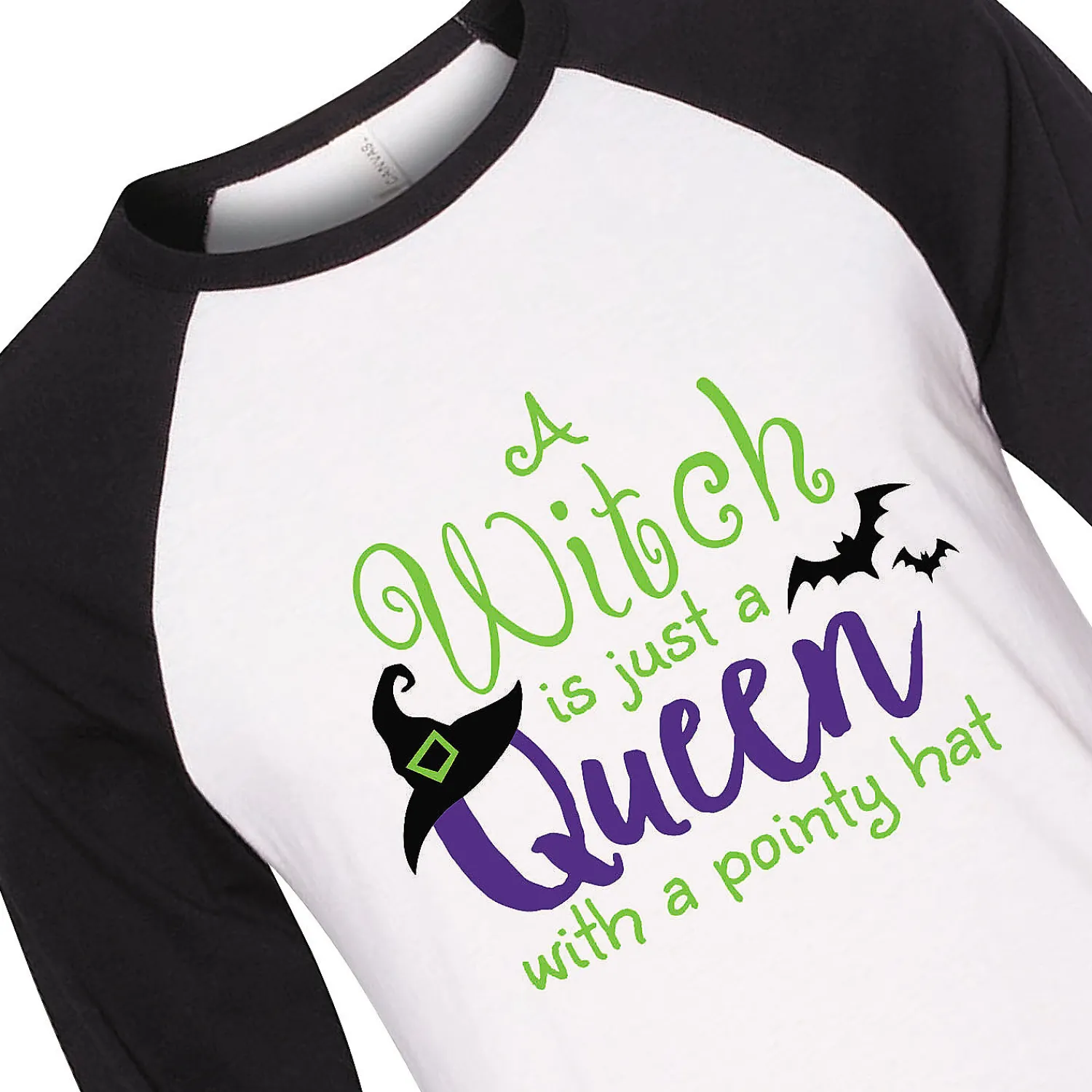 halloween_witch_adults_ba_0.webp Halloween Witch Adult's Baseball T-Shirt<Oriental Trading Fashion