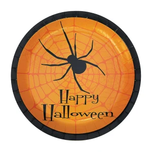 Happy Halloween Spider Party Paper Dinner Plates - 8 Ct.<Oriental Trading Best