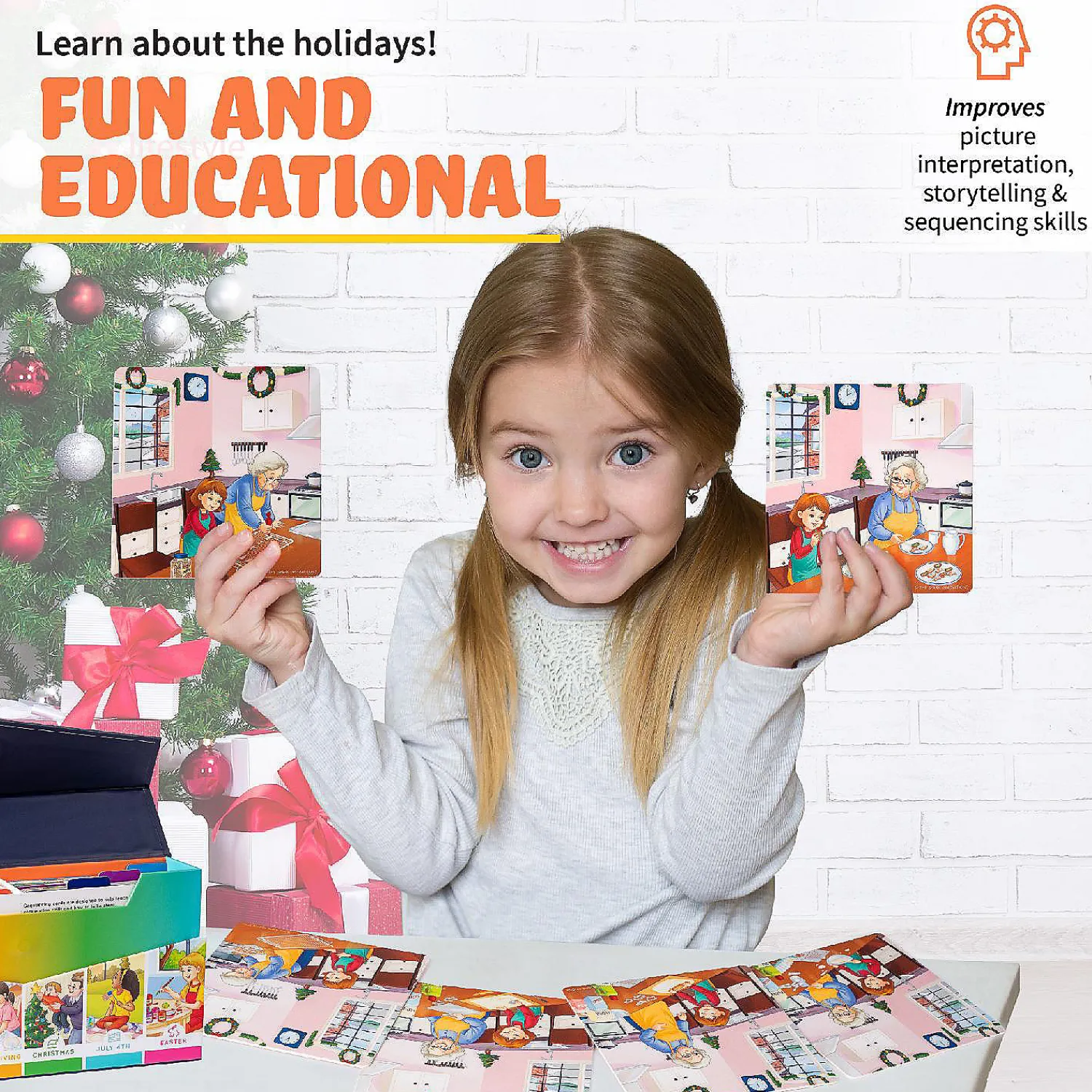 holiday_storytelling_card_3.webp Oriental Trading Playing Cards*Holiday Storytelling Cards Sequence 8 Story Sets, Speech Therapy Game
