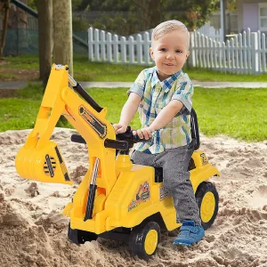 Homcom No Power 3 In 1 Ride On Excavator Digger Construction Truck<Oriental Trading Cheap