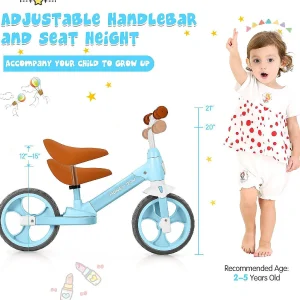 Honey Joy Toddler Balance Bike W/ Feet Rests For 2-5 Yr Blue<Oriental Trading Best