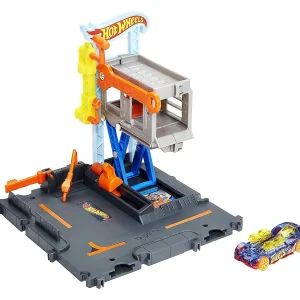Oriental Trading Toy Cars*Hot Wheels City Downtown Repair Station Playset With 1 Car, Connects To Other Sets & Tracks