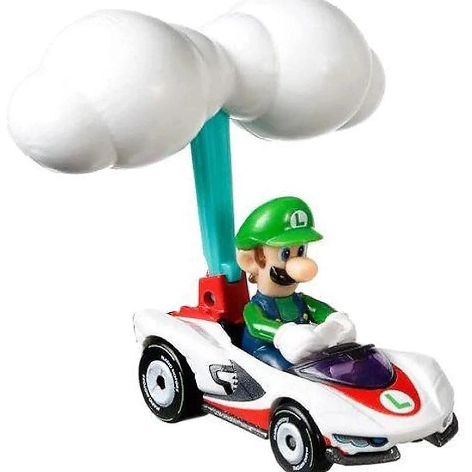 hot_wheels_diecast_mario__1.webp Oriental Trading Toy Cars*Hot Wheels Die-Cast Mario Kart Luigi In P-Wing Kart With Cloud Glider
