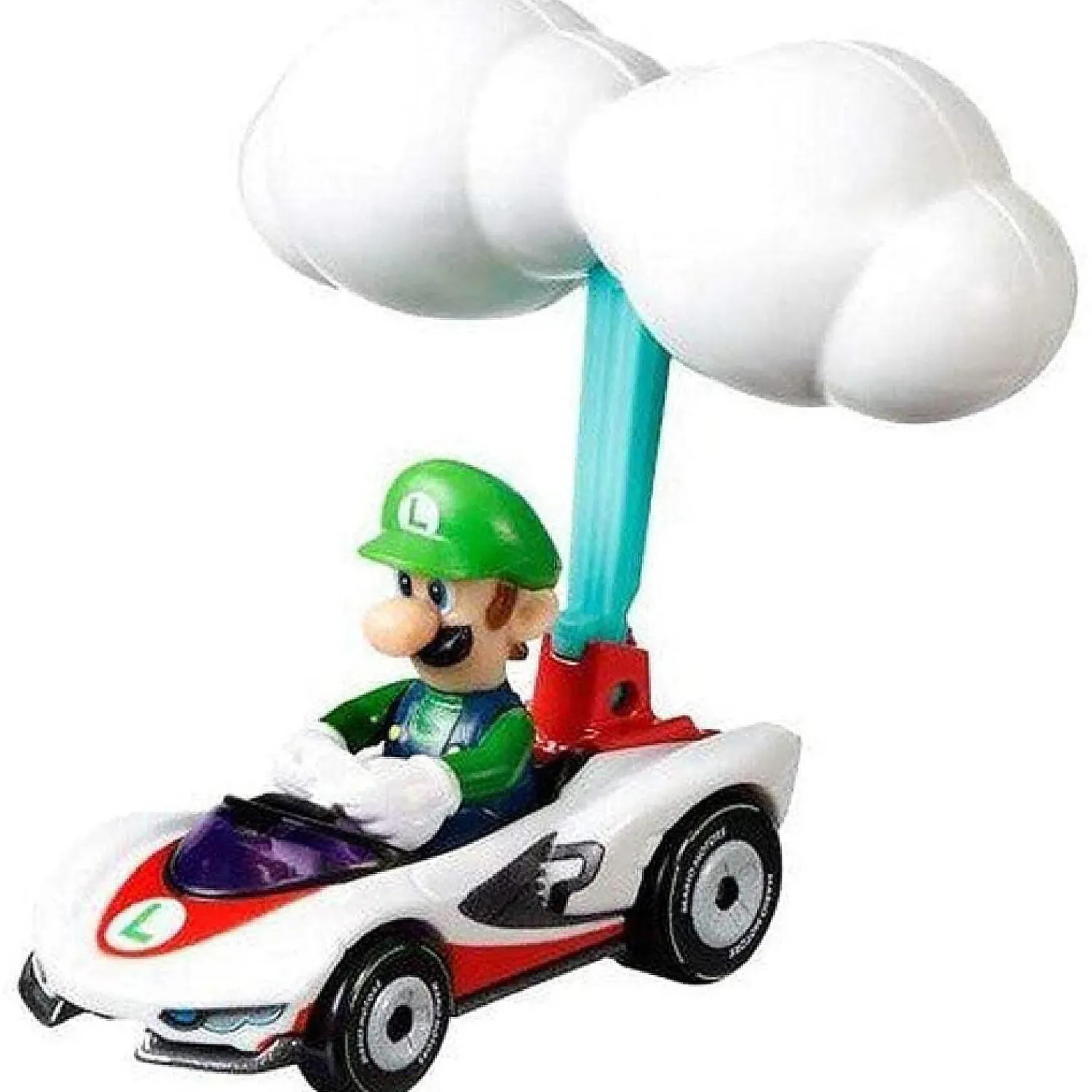 hot_wheels_diecast_mario__2.webp Oriental Trading Toy Cars*Hot Wheels Die-Cast Mario Kart Luigi In P-Wing Kart With Cloud Glider