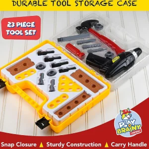 Oriental Trading Pretend Play*Https://Playbrainy.Com/Collections/Trending/Products/Play-Brainy-Pretend-Kids-Tool-Kit-23-Pc-Set#:~:Text=PlayBrainyPretendKidsToolKit23P