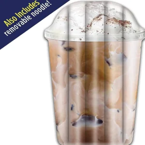 Iced Coffee Water Float & Noodle 2-In-1 Pool Blow Up Inflatable Raft Mighty Mojo<Oriental Trading Discount
