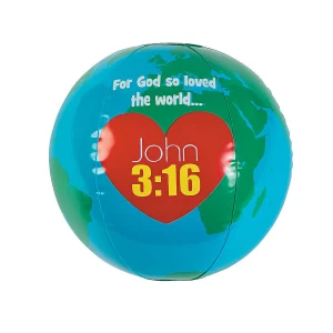 Oriental Trading Inflatable Toys*Inflatable 10" God Loves The World Globes - 12 Pc.