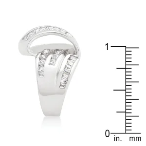 Oriental Trading Rings*J Goodin Channel Set Overlap Ring Size 5