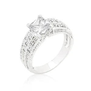 Oriental Trading Rings*J Goodin Cubic Zirconia Princess Cut Ring Size 9