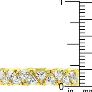 Oriental Trading Rings*J Goodin Golden Trillion Eternity Ring Size 9