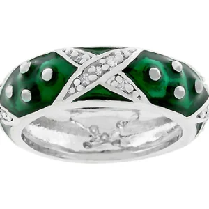 Oriental Trading Rings*J Goodin Marbled Forest Green Enamel Ring Size 9