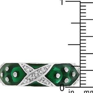 Oriental Trading Rings*J Goodin Marbled Forest Green Enamel Ring Size 9