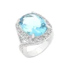 Oriental Trading Rings*J Goodin Oval Blue Topaz Cocktail Ring Size 5