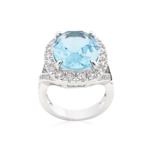 Oriental Trading Rings*J Goodin Oval Blue Topaz Cocktail Ring Size 5
