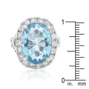 Oriental Trading Rings*J Goodin Oval Blue Topaz Cocktail Ring Size 5