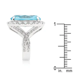 Oriental Trading Rings*J Goodin Oval Blue Topaz Cocktail Ring Size 5