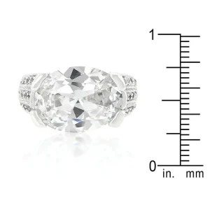 Oriental Trading Rings*J Goodin Oval Triplet Cubic Zirconia Ring Size 6