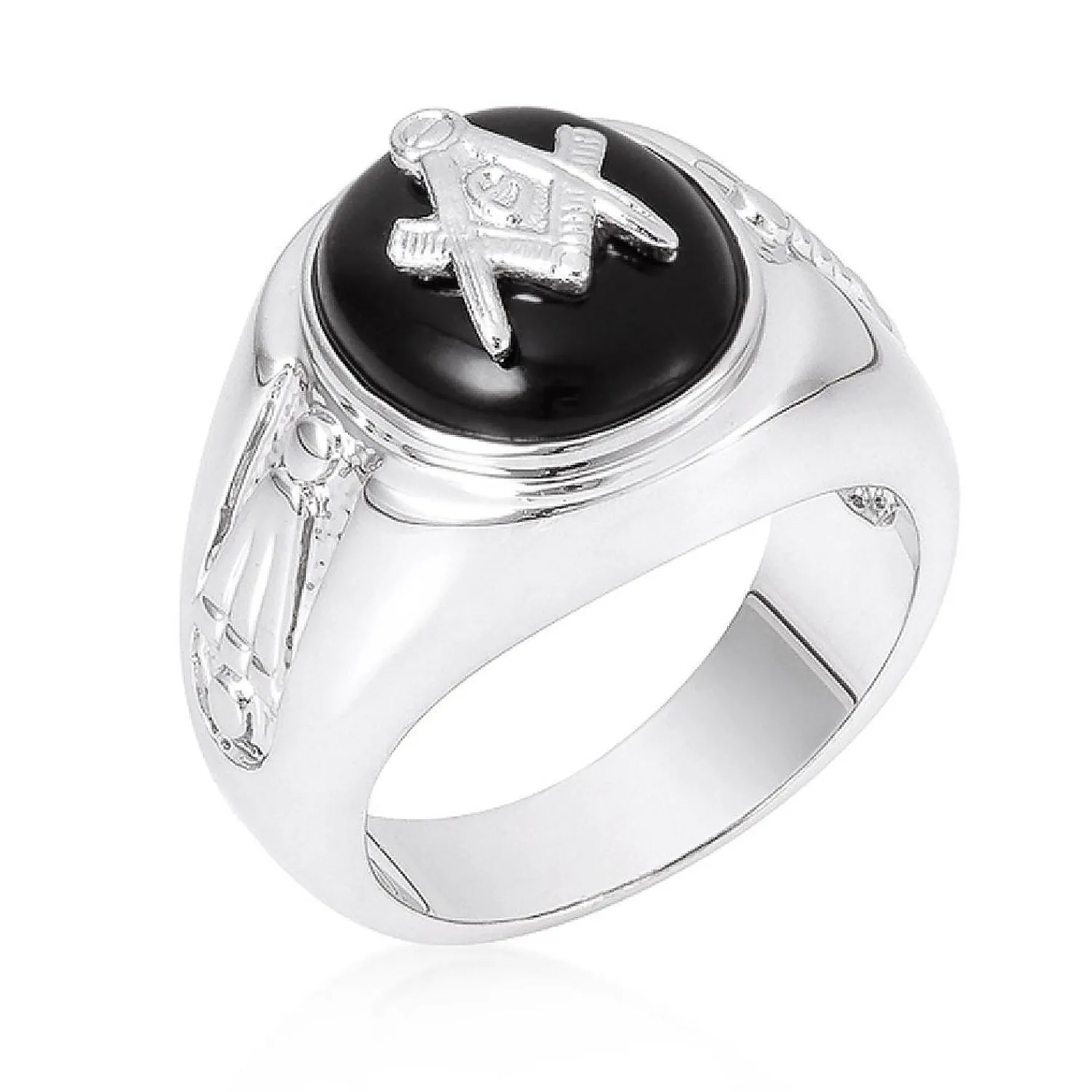j_goodin_silvertone_onyx__0.webp Oriental Trading Rings*J Goodin Silvertone Onyx Mens Ring - Size 12