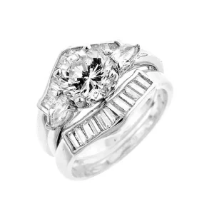Oriental Trading Rings*J Goodin Two-Piece Engagement Ring Set Size 6
