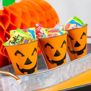 Jack-O'-Lantern Galvanized Pails - 12 Pc.<Oriental Trading Cheap