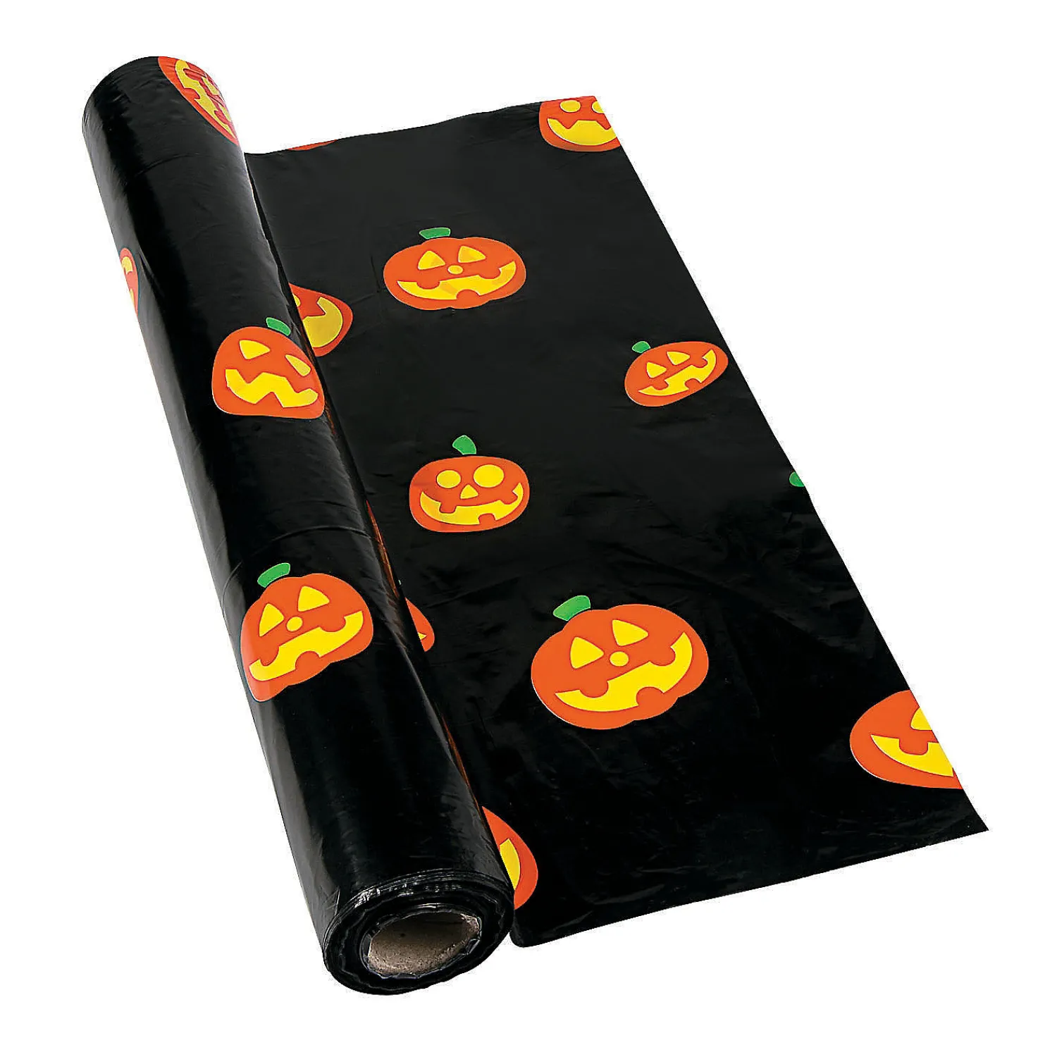 jackolantern_plastic_tabl_0.webp Jack-O'-Lantern Plastic Tablecloth Roll<Oriental Trading Cheap
