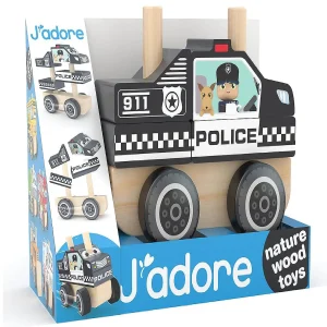 Oriental Trading Play Sets*J'Adore Police Car Wooden Stacking Toy