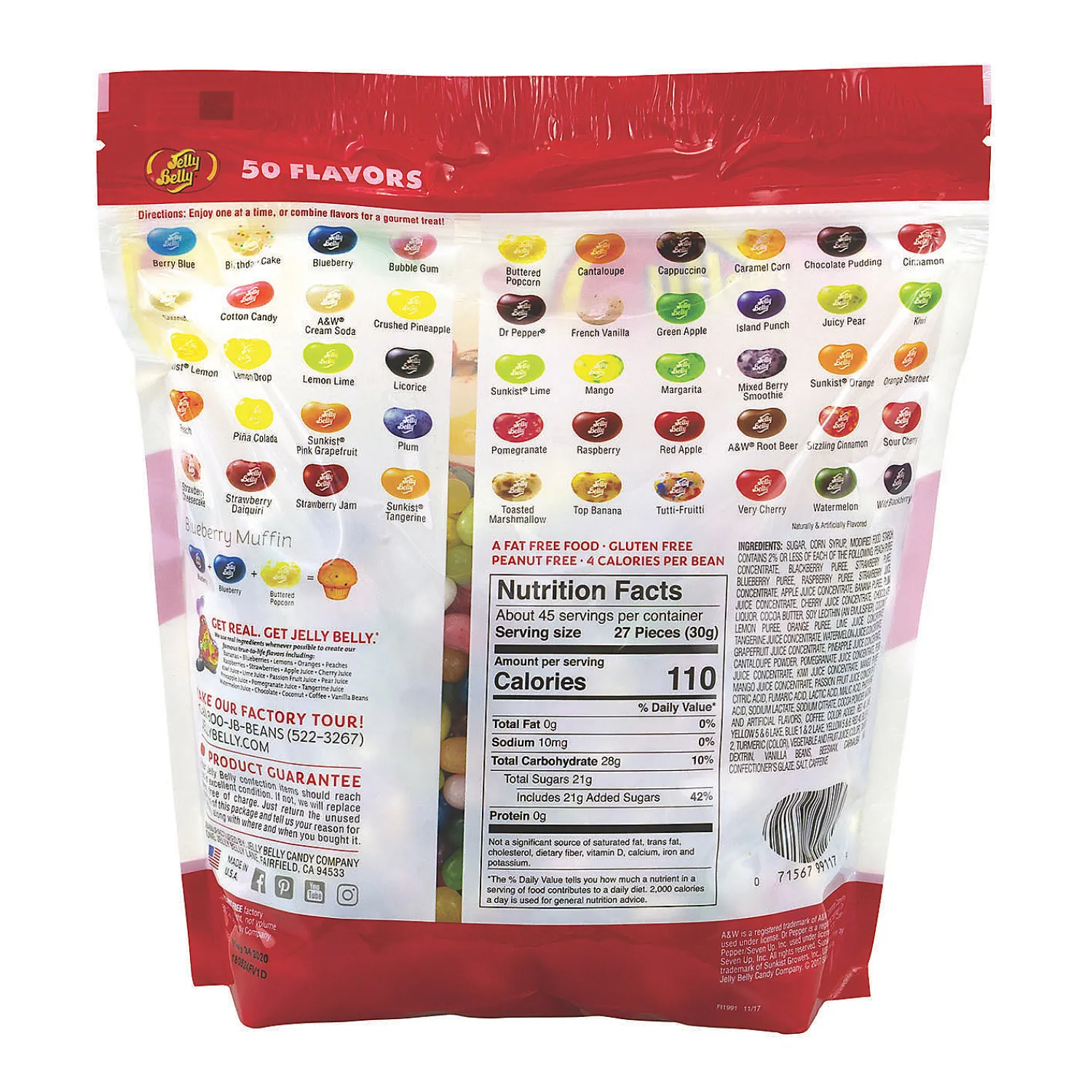 jelly_belly__flavors_jell_1.webp Jelly Belly 50 Flavors Jelly Beans Assortment, 3 Lb<Oriental Trading Clearance