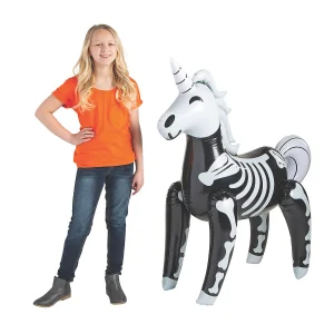 Jumbo Inflatable Unicorn Skeleton Halloween Decoration<Oriental Trading Online