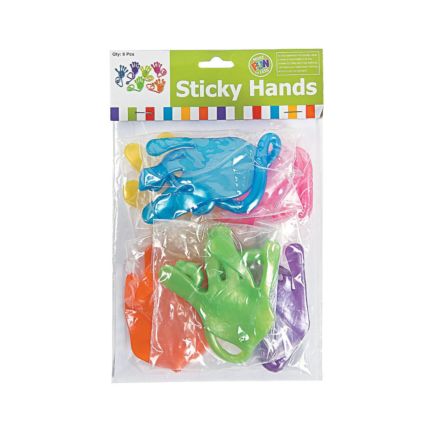 jumbo_pearlized_sticky_ha_1.webp Oriental Trading Fidget Toys & Spinners*Jumbo Pearlized Sticky Hands - 12 Pc.