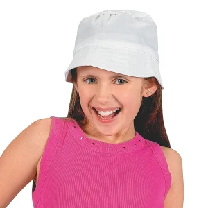 Kids' Diy White Bucket Hats - 12 Pcs.<Oriental Trading Cheap
