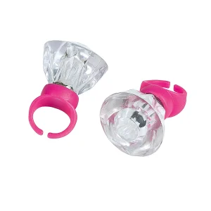 Oriental Trading Rings*Kids' Light-Up Diamond-Shaped Rings - 12 Pc.