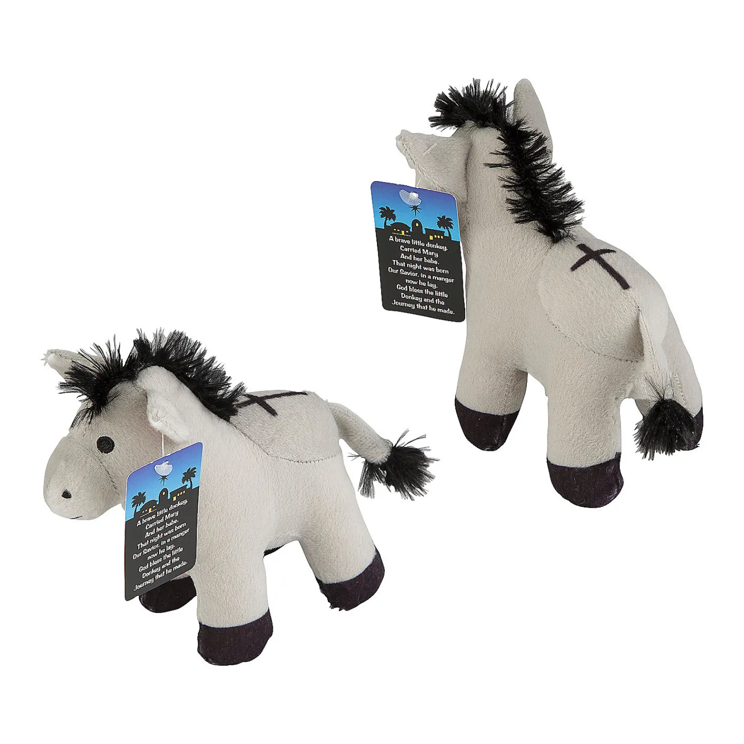 legend_of_the_christmas_s_0.webp Oriental Trading Stuffed Animals & Plush Toys*Legend Of The Christmas Stuffed Donkey With Card - 12 Pc.