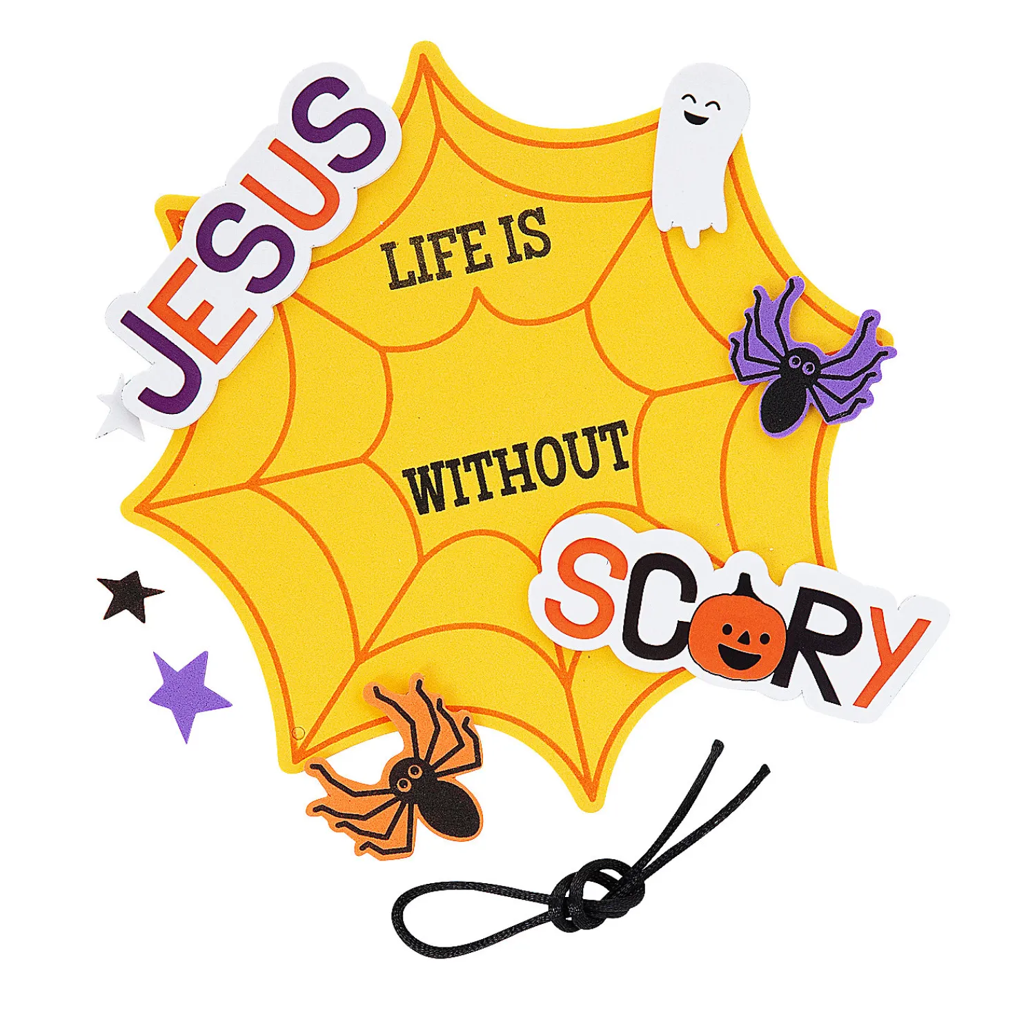 life_is_scary_without_jes_1.webp Life Is Scary Without Jesus Halloween Sign Craft Kit – Makes 12<Oriental Trading Shop