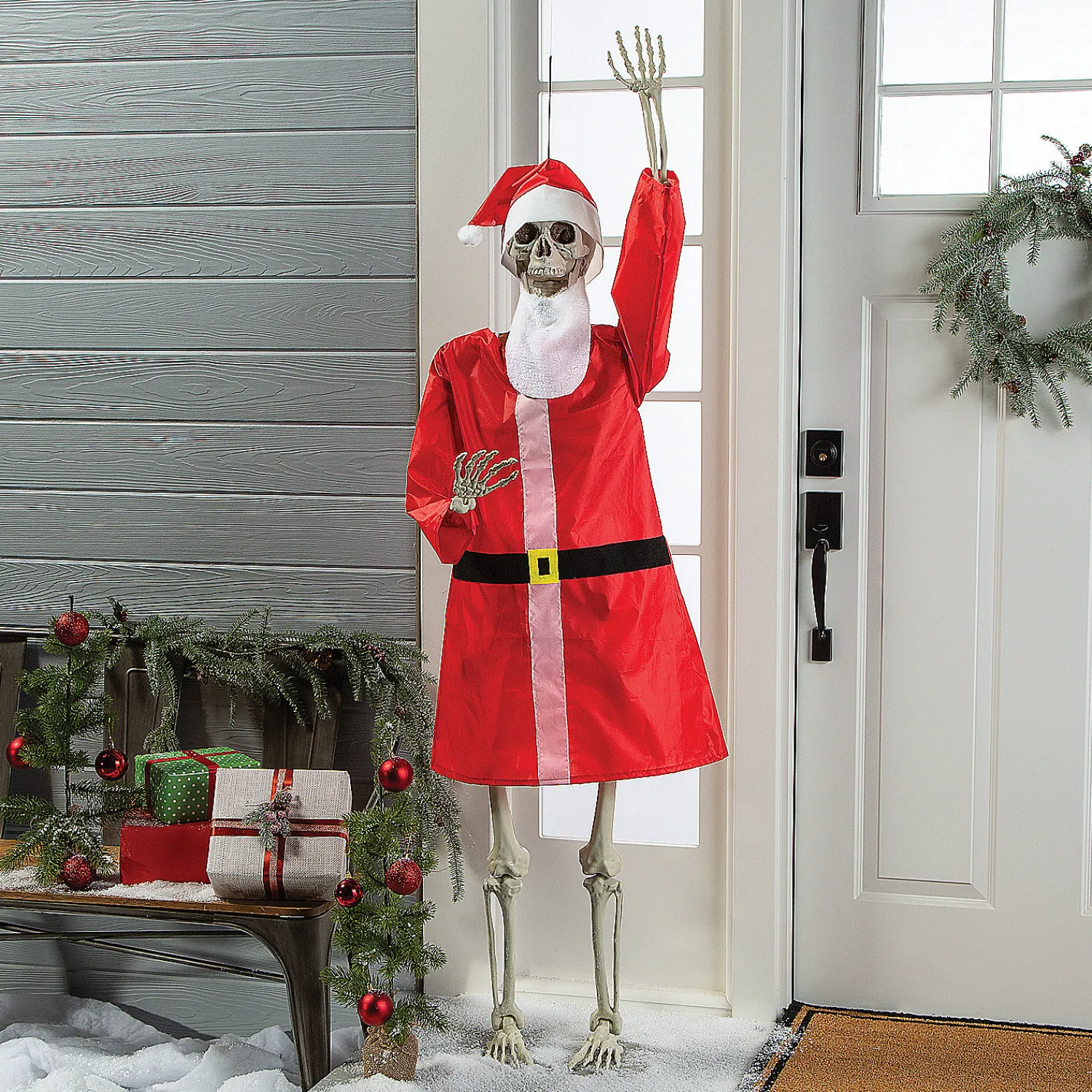 lifesize_posable_skeleton_0-3.webp Life-Size Posable Skeleton With Santa Outfit Kit - 4 Pc.<Oriental Trading Fashion