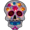15" Lighted Day Of The Dead Sugar Skull Halloween Window Silhouette Decor<Oriental Trading Sale